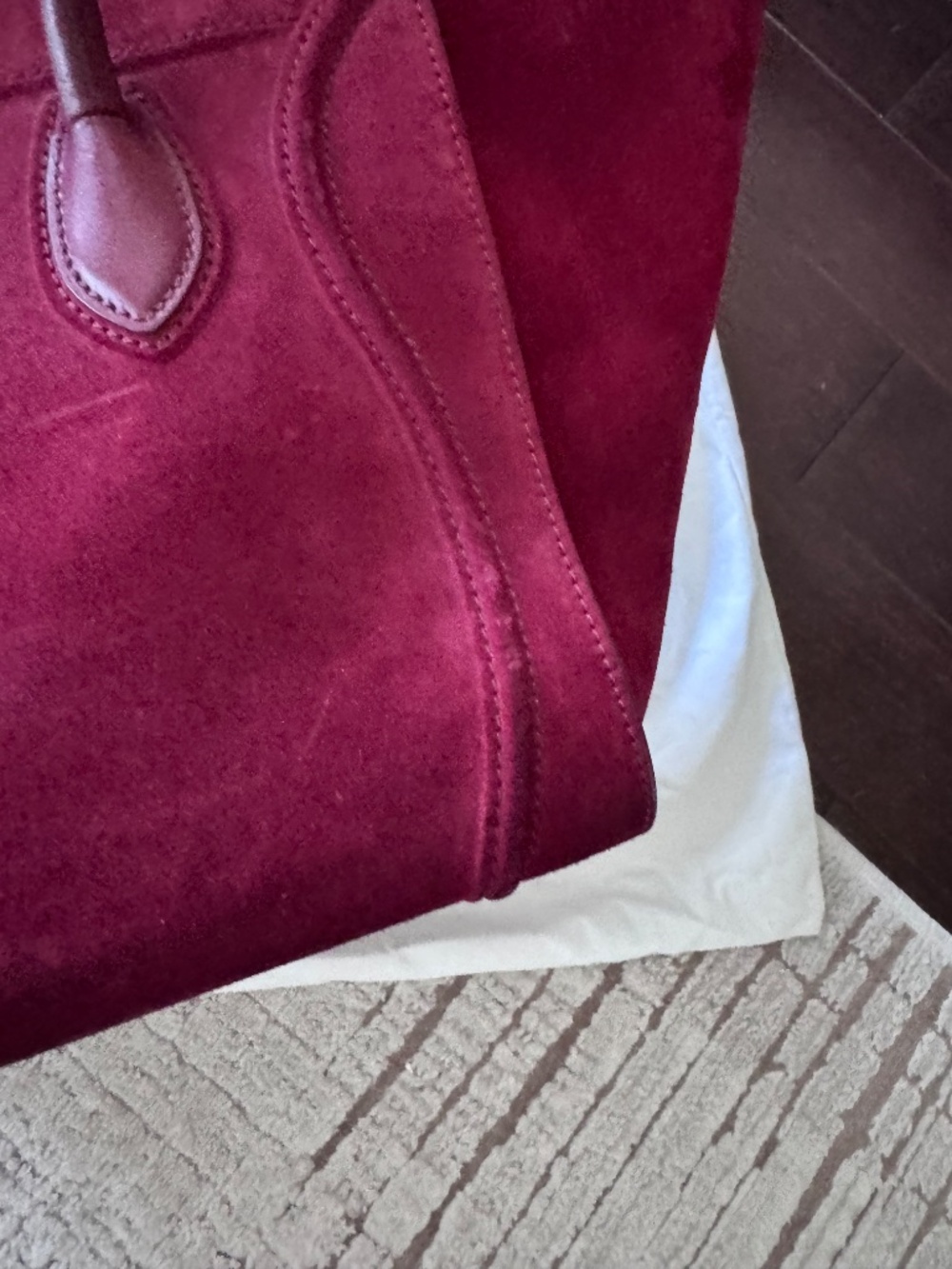 Céline Phantom Luggage Tote – Burgundy Suede – Authentic (HEWI Verified) - Picture 6 of 16